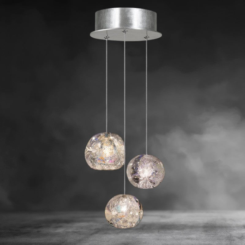 Nature-inspired round crystal Chandelier